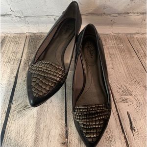 LIFE STRIDE Women’s Qwin Soft System Comfort Pointed Embossed Flats / Size: 11